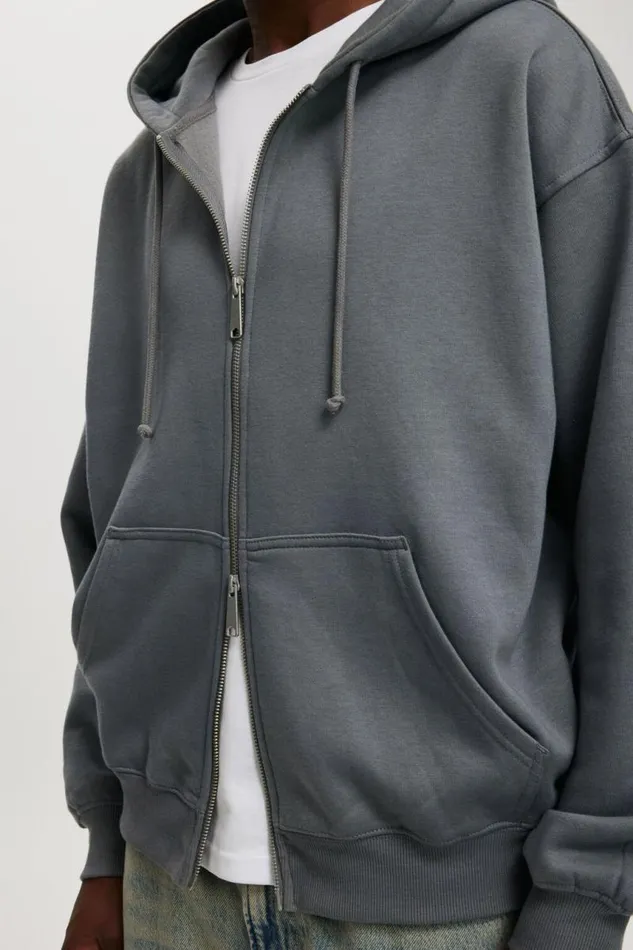 Cotton On Sweats and Hoodies Box Fit Zip Up Hoodie Slate Stone Two Way Zip 8211 Men Cotton On Sweats and Hoodies Box Fit Zip Up Hoodie Slate Stone Two Way Zip 8211 Men