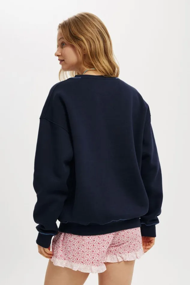 Cotton On SweatsandHoodies Classic Crew With Liberty Fabric Graphic Bowtotal Eclipse 8211 Women Cotton On SweatsandHoodies Classic Crew With Liberty Fabric Graphic Bowtotal Eclipse 8211 Women