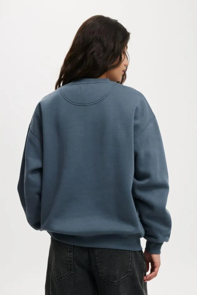 Cotton On SweatsandHoodies Classic Fleece Graphic Crew Sweatshirt Angel Heartslate Blue 8211 Women Cotton On SweatsandHoodies Classic Fleece Graphic Crew Sweatshirt Angel Heartslate Blue 8211 Women