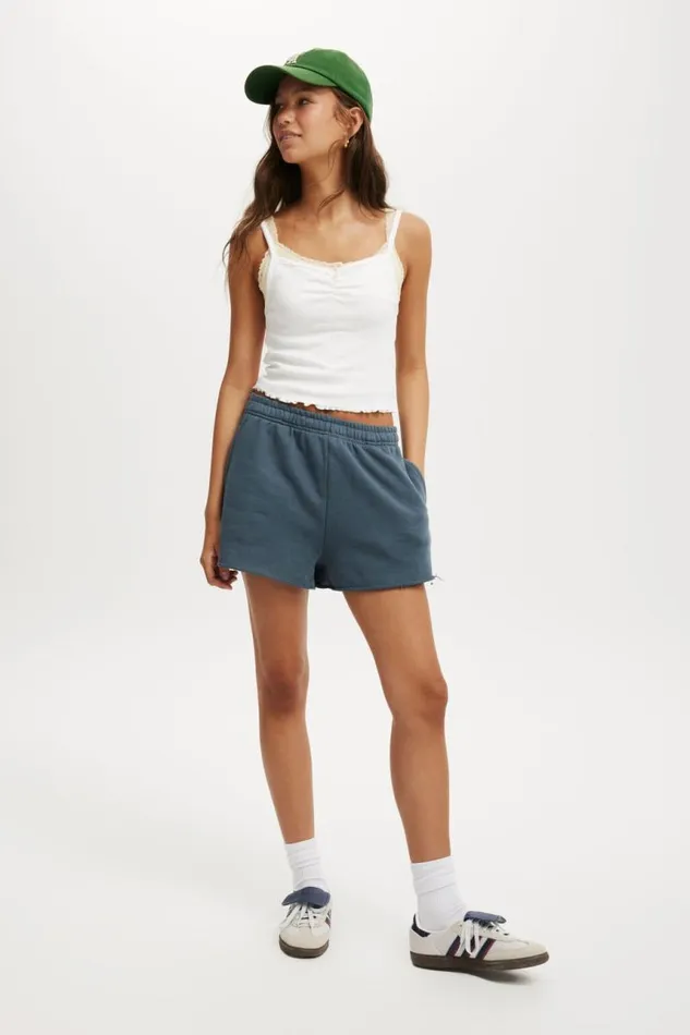 Cotton On SweatsandHoodies Classic Fleece Mini Short Slate Blue 8211 Women