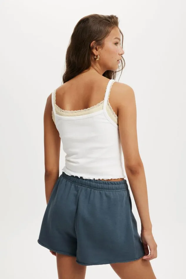 Cotton On SweatsandHoodies Classic Fleece Mini Short Slate Blue 8211 Women