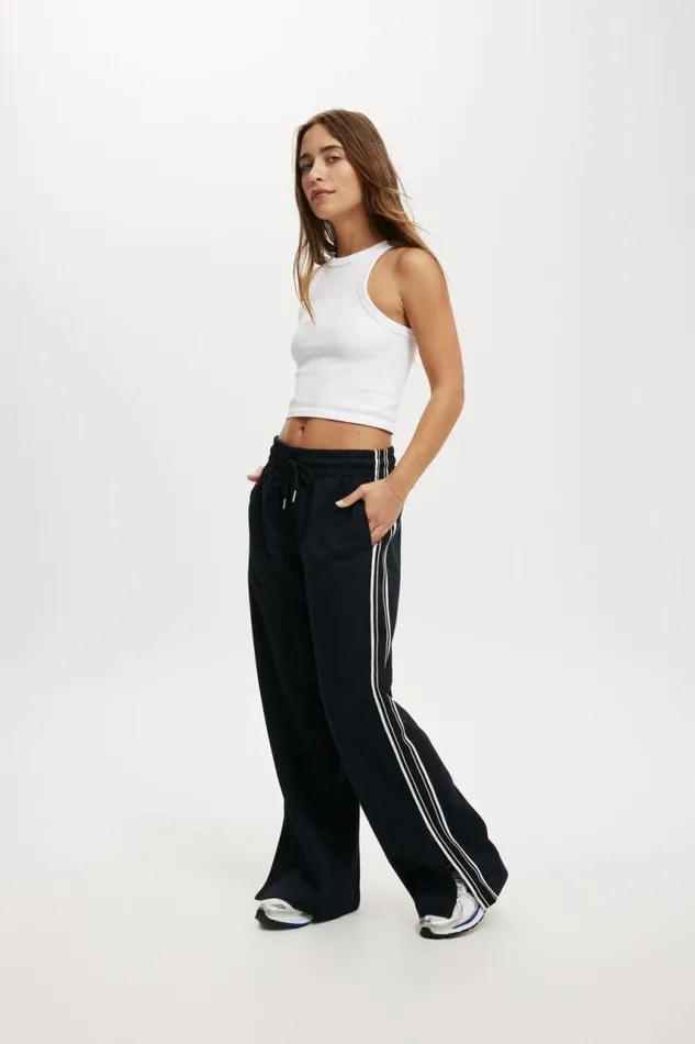 Cotton On SweatsandHoodies Court Side Track Pant Blackwhite 8211 Women