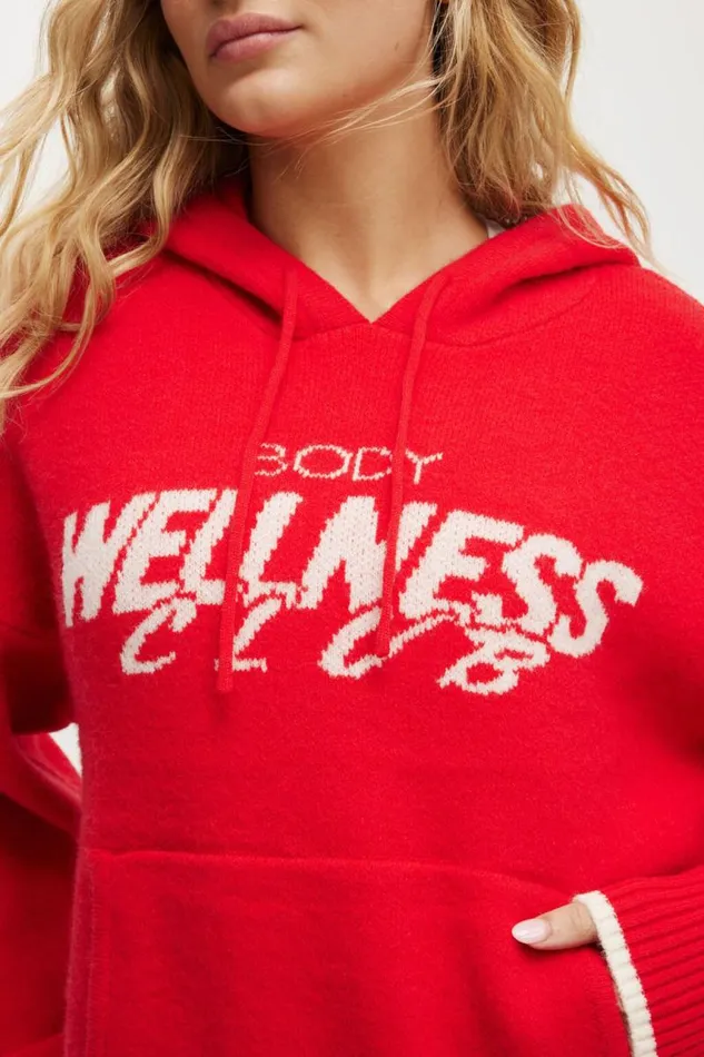 Cotton On SweatsandHoodies Knitted Premium Hoodie Raspberrybody Wellness Club Coconut Milk 8211 Women
