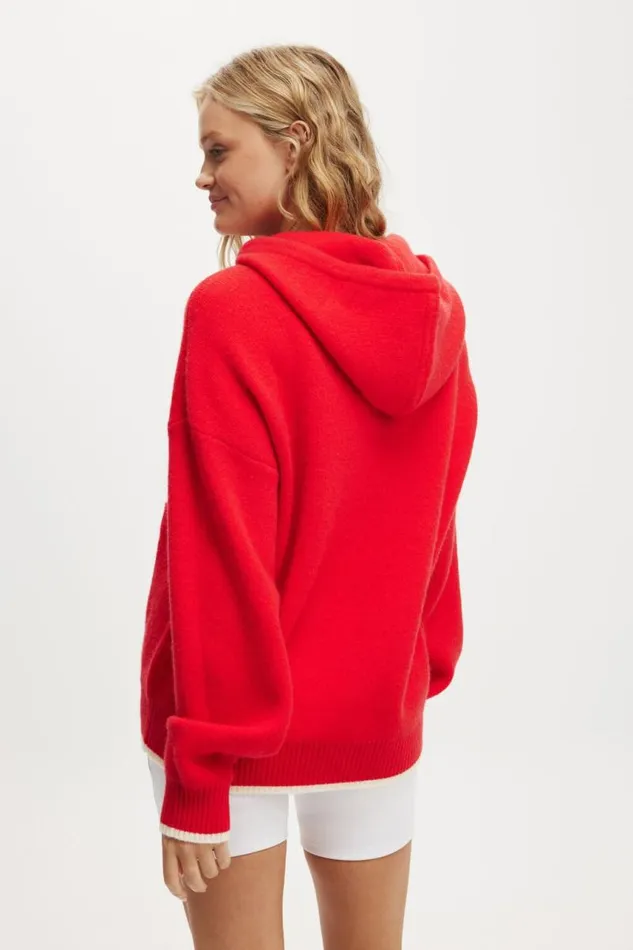 Cotton On SweatsandHoodies Knitted Premium Hoodie Raspberrybody Wellness Club Coconut Milk 8211 Women