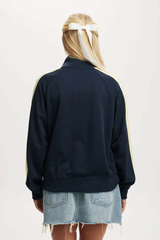 Cotton On SweatsandHoodies Oversized Retro Zip Through Ink Navy Daisy Yellow 8211 Women Cotton On SweatsandHoodies Oversized Retro Zip Through Ink Navy Daisy Yellow 8211 Women