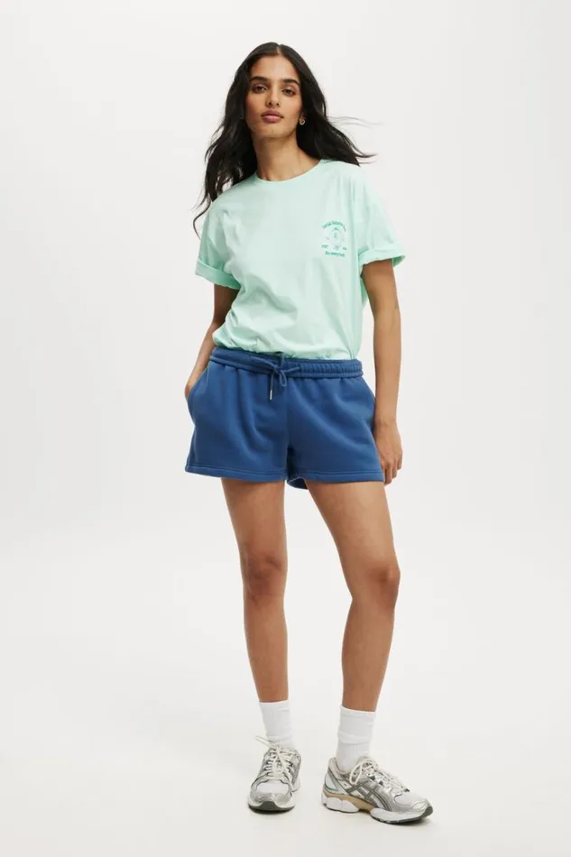 Cotton On SweatsandHoodies Plush Essential Gym Short Deep Blue 8211 Women