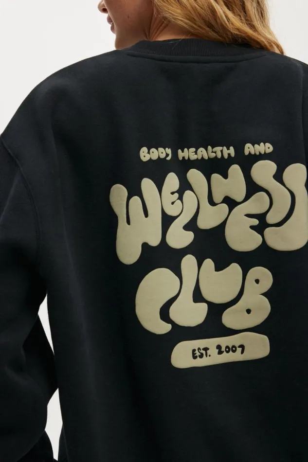 Cotton On SweatsandHoodies Plush Graphic Crew Sweatshirt Blackdusty Khaki 8211 Women Cotton On SweatsandHoodies Plush Graphic Crew Sweatshirt Blackdusty Khaki 8211 Women