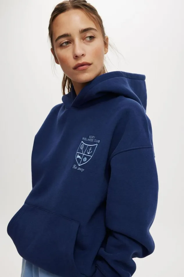 Cotton On SweatsandHoodies Plush Premium Graphic Hoodie Heritage Blueheritage Wellness Club 8211 Women Cotton On SweatsandHoodies Plush Premium Graphic Hoodie Heritage Blueheritage Wellness Club 8211 Women