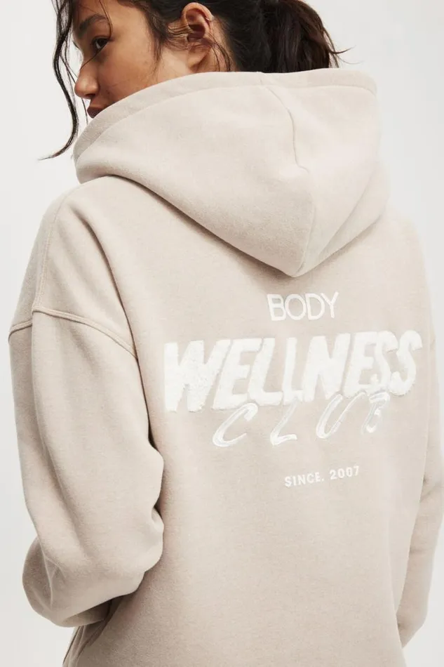 Cotton On SweatsandHoodies Plush Premium Graphic Hoodie Sesame Marlewellness Club White 8211 Women Cotton On SweatsandHoodies Plush Premium Graphic Hoodie Sesame Marlewellness Club White 8211 Women