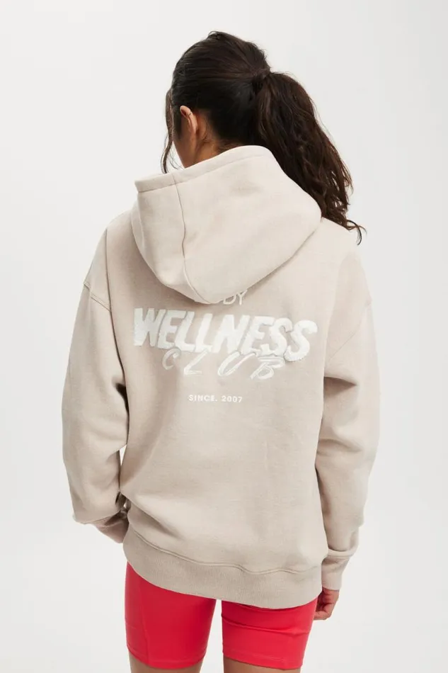 Cotton On SweatsandHoodies Plush Premium Graphic Hoodie Sesame Marlewellness Club White 8211 Women Cotton On SweatsandHoodies Plush Premium Graphic Hoodie Sesame Marlewellness Club White 8211 Women