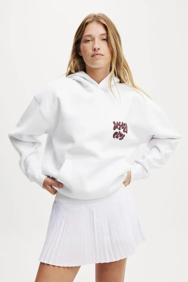 Cotton On SweatsandHoodies Plush Premium Graphic Hoodie Whitewellness Club Dark Oak 8211 Women Cotton On SweatsandHoodies Plush Premium Graphic Hoodie Whitewellness Club Dark Oak 8211 Women