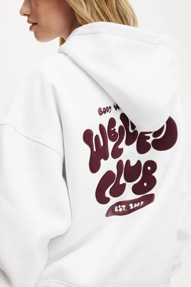 Cotton On SweatsandHoodies Plush Premium Graphic Hoodie Whitewellness Club Dark Oak 8211 Women Cotton On SweatsandHoodies Plush Premium Graphic Hoodie Whitewellness Club Dark Oak 8211 Women