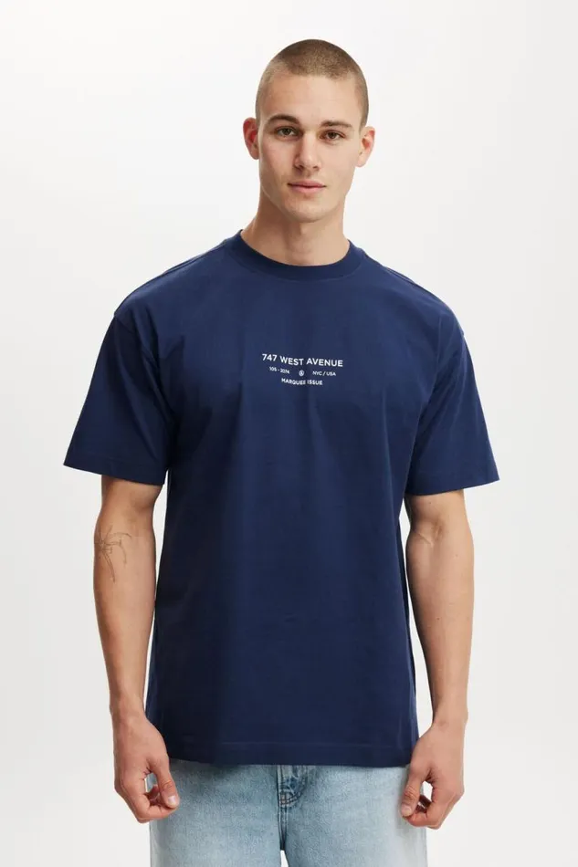 Cotton On Tees and Tanks Box Fit Easy TShirt Indigo747 West Avenue 8211 Men
