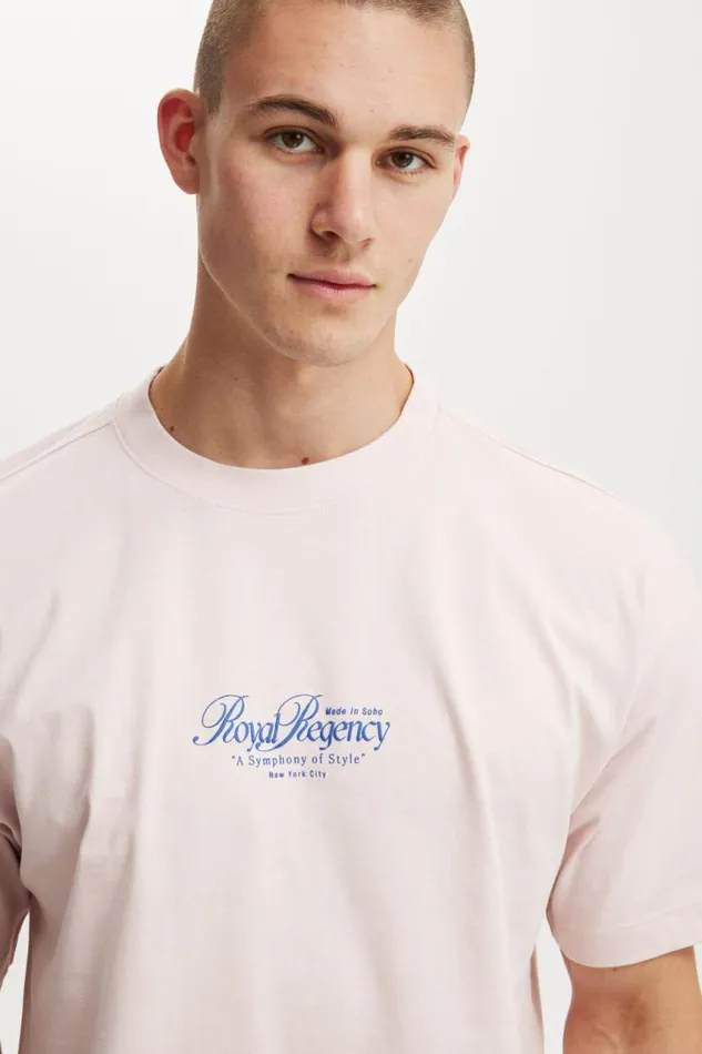 Cotton On Tees and Tanks Box Fit Text TShirt Cloud Pinkroyel Regency 8211 Men Cotton On Tees and Tanks Box Fit Text TShirt Cloud Pinkroyel Regency 8211 Men