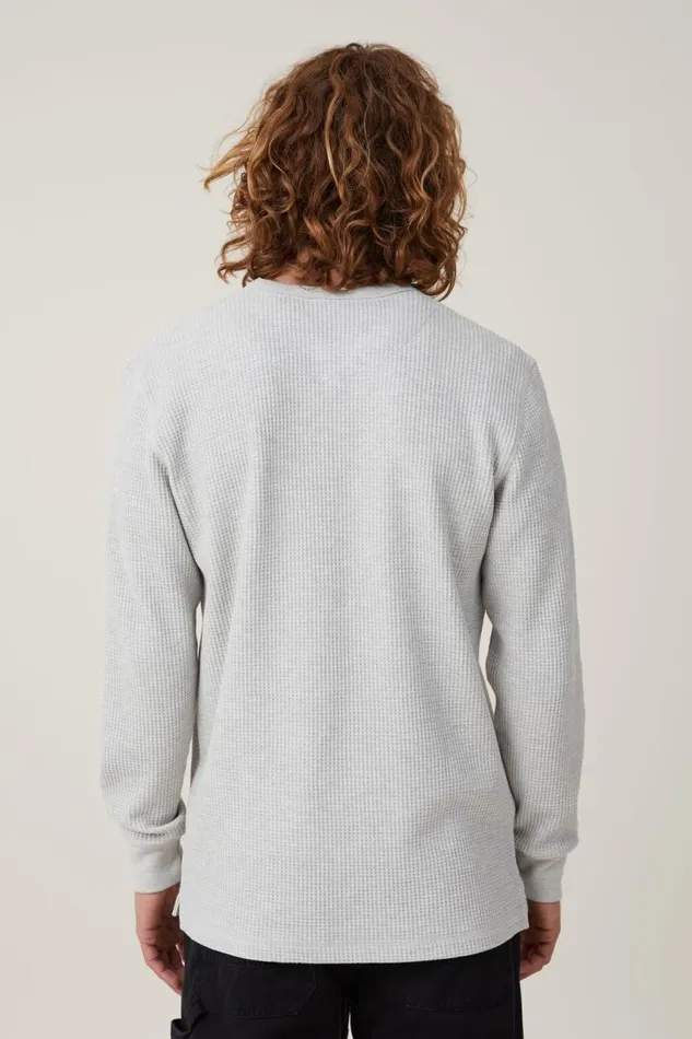 Cotton On Tees and Tanks Chunky Waffle Long Sleeve Tshirt Grey Marle Waffle 8211 Men Cotton On Tees and Tanks Chunky Waffle Long Sleeve Tshirt Grey Marle Waffle 8211 Men
