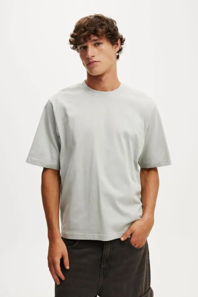 Cotton On Tees and Tanks Cropped Fit TShirt Blue Haze 8211 Men