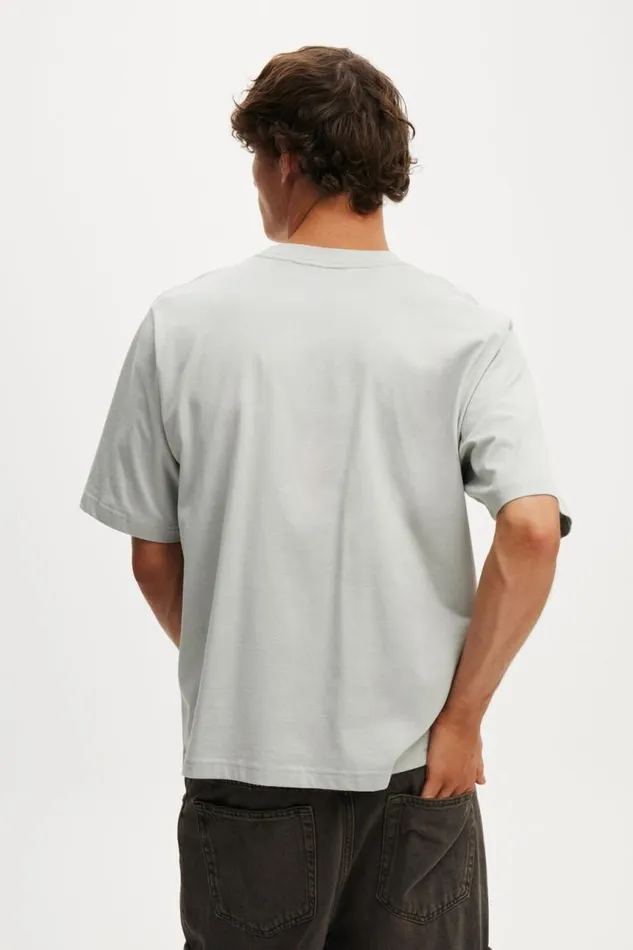 Cotton On Tees and Tanks Cropped Fit TShirt Blue Haze 8211 Men Cotton On Tees and Tanks Cropped Fit TShirt Blue Haze 8211 Men