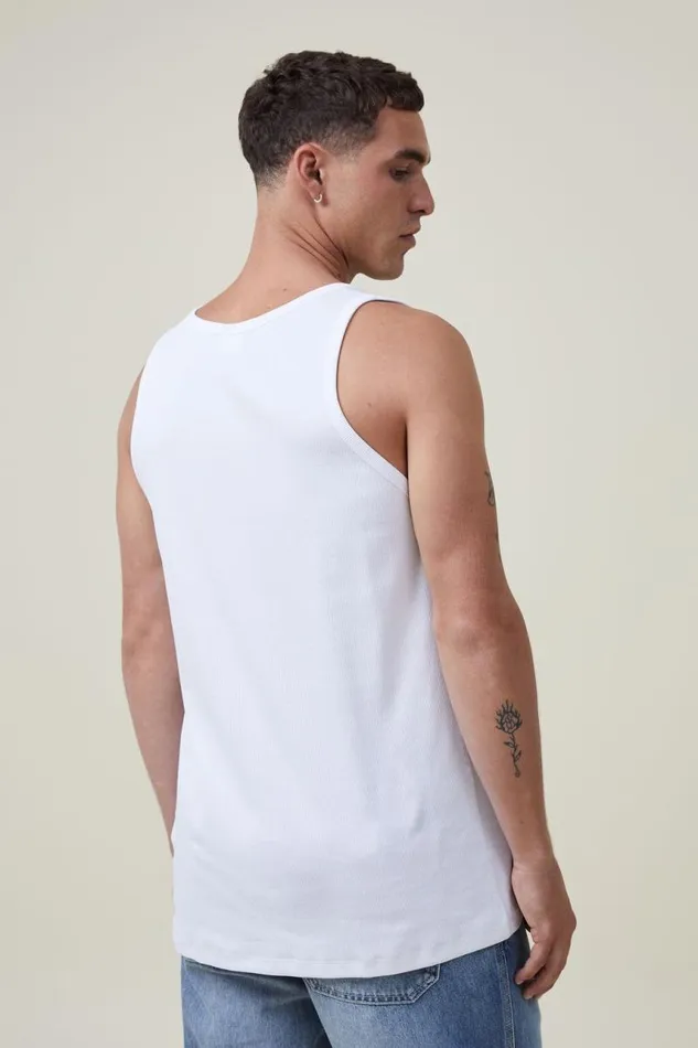 Cotton On Tees and Tanks Loose Fit Rib Tank White 8211 Men Cotton On Tees and Tanks Loose Fit Rib Tank White 8211 Men