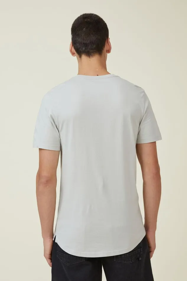 Cotton On Tees and Tanks Organic Longline TShirt Smoke 8211 Men Cotton On Tees and Tanks Organic Longline TShirt Smoke 8211 Men