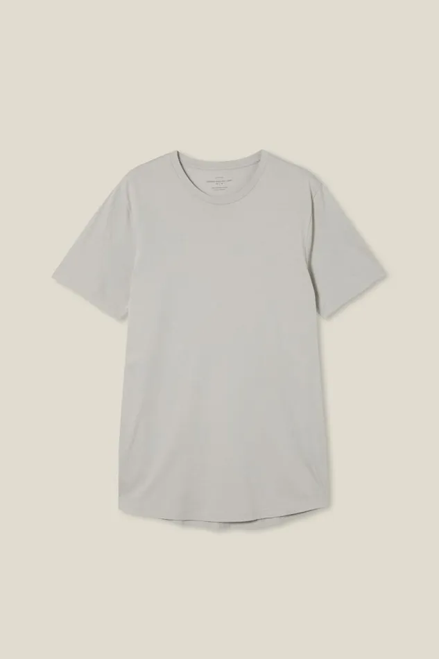 Cotton On Tees and Tanks Organic Longline TShirt Smoke 8211 Men Cotton On Tees and Tanks Organic Longline TShirt Smoke 8211 Men