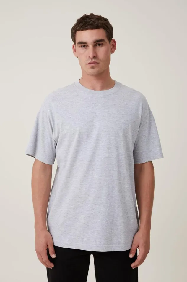 Cotton On Tees and Tanks Organic Loose Fit TShirt Light Grey Marle 8211 Men