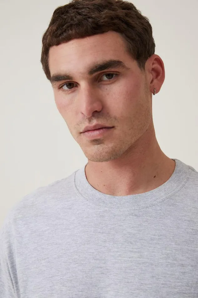 Cotton On Tees and Tanks Organic Loose Fit TShirt Light Grey Marle 8211 Men Cotton On Tees and Tanks Organic Loose Fit TShirt Light Grey Marle 8211 Men