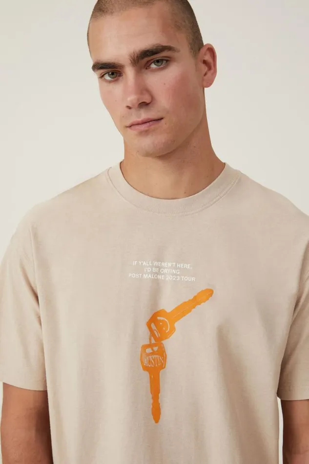 Cotton On Tees and Tanks Premium Loose Fit Music TShirt Lcn Bra Cashew Post Malone 8211 Keys 8211 Men Cotton On Tees and Tanks Premium Loose Fit Music TShirt Lcn Bra Cashew Post Malone 8211 Keys 8211 Men