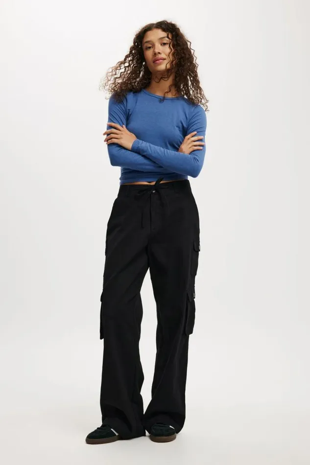 Cotton On Tops All Day Crew Long Sleeve Azure Blue 8211 Women Cotton On Tops All Day Crew Long Sleeve Azure Blue 8211 Women