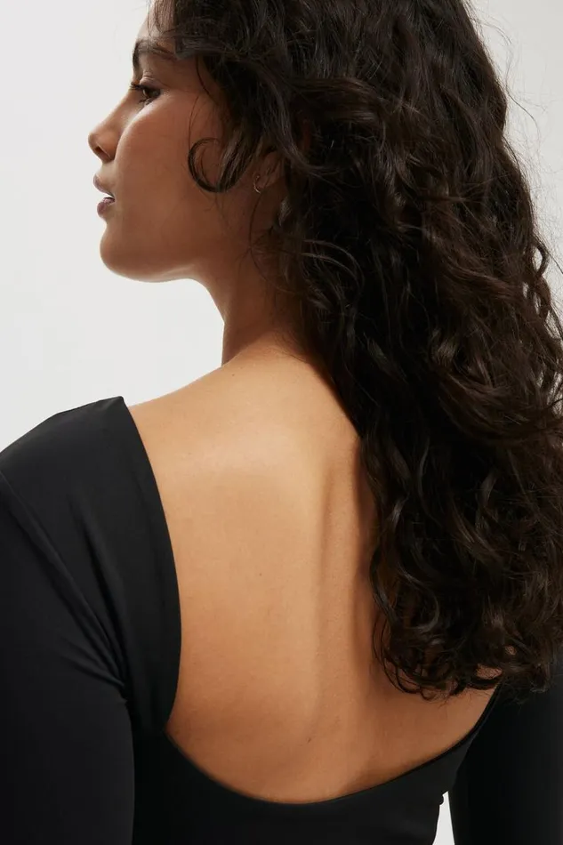 Cotton On Tops Ever Smooth Backless Long Sleeve Top Black 8211 Women