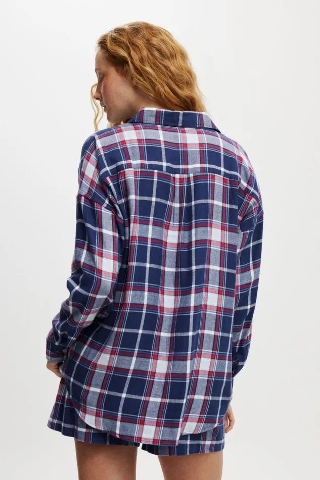 Cotton On Tops Flannel Boyfriend Long Sleeve Shirt Toni Checknavywhite And Red 8211 Women Cotton On Tops Flannel Boyfriend Long Sleeve Shirt Toni Checknavywhite And Red 8211 Women