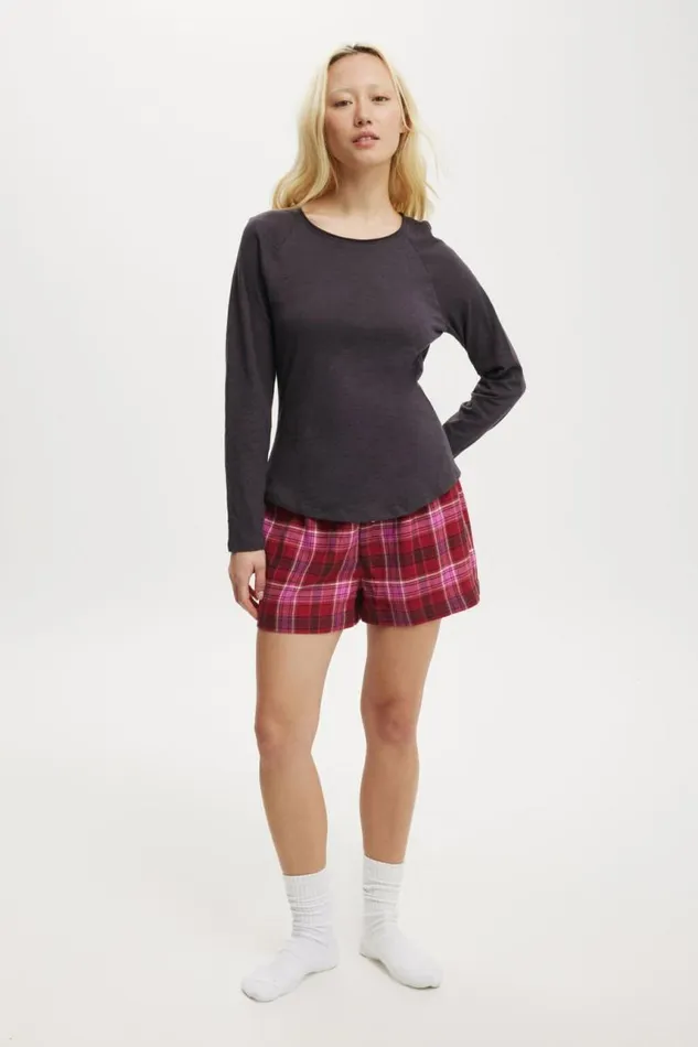 Cotton On Tops Raglan Long Sleeve Top Black 8211 Women