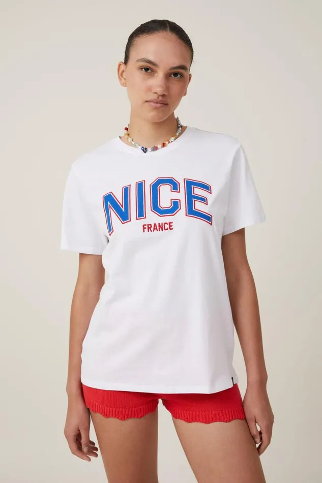 Cotton On Tops Regular Fit Graphic Tee Nicewhite 8211 Women