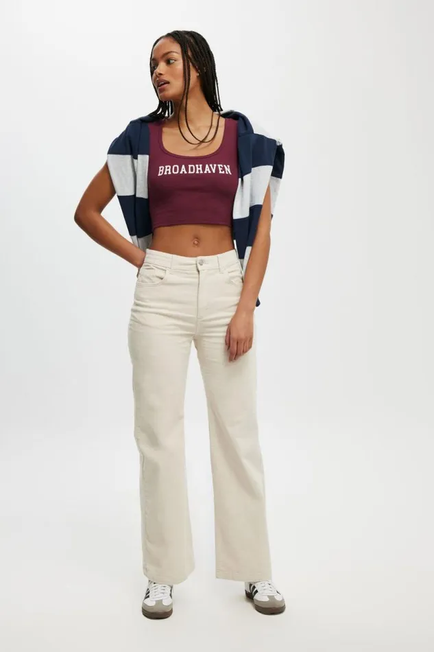 Cotton On Tops Scoop Neck Rib Graphic Tee Broadhaven Cherry Varnish 8211 Women Cotton On Tops Scoop Neck Rib Graphic Tee Broadhaven Cherry Varnish 8211 Women