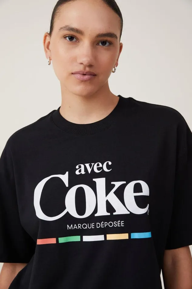 Cotton On Tops The Lcn Boxy Graphic Tee Lcn Cok Coca Cola Coke Black 8211 Women Cotton On Tops The Lcn Boxy Graphic Tee Lcn Cok Coca Cola Coke Black 8211 Women