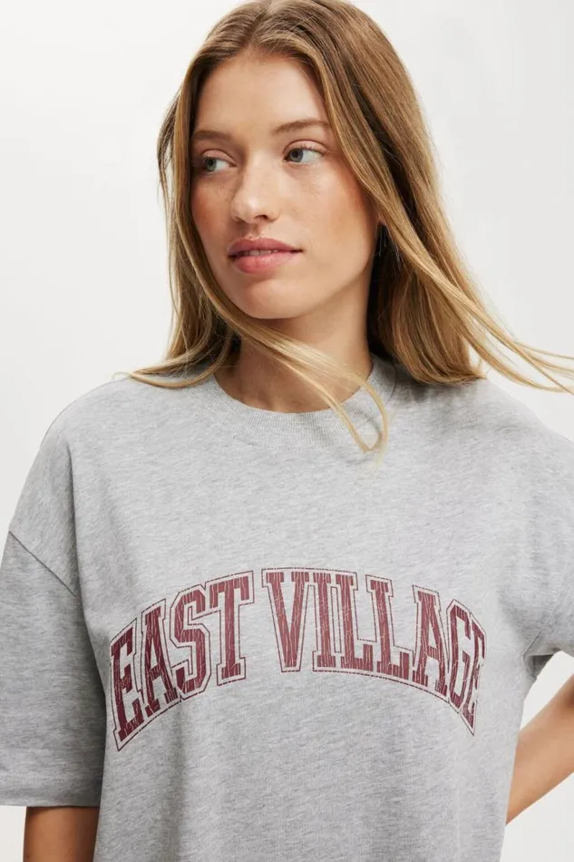 Cotton On Tops The Premium Boxy Graphic Tee East Village Winter Grey Marle 8211 Women Cotton On Tops The Premium Boxy Graphic Tee East Village Winter Grey Marle 8211 Women