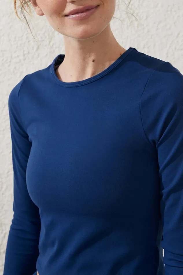 Cotton On Tops Ultra Soft Fitted Long Sleeve Top Navy Peony 8211 Women Cotton On Tops Ultra Soft Fitted Long Sleeve Top Navy Peony 8211 Women