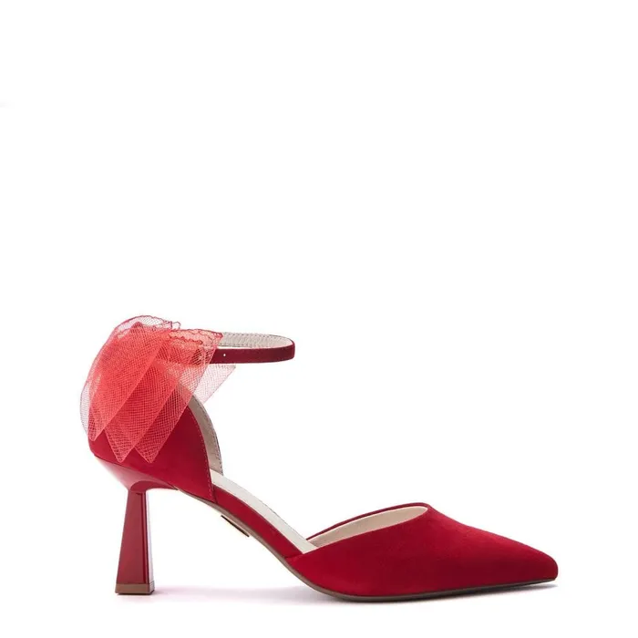 Court Shoes Women Moda In Pelle Hayzel Red Suede