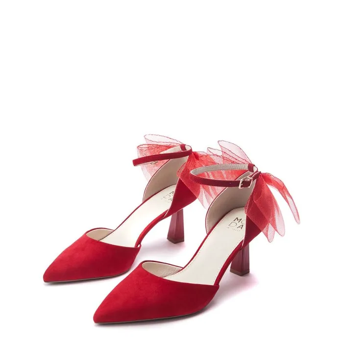 Court Shoes Women Moda In Pelle Hayzel Red Suede