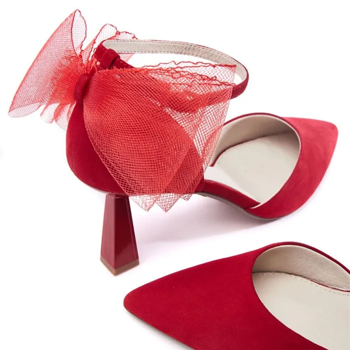 Court Shoes Women Moda In Pelle Hayzel Red Suede