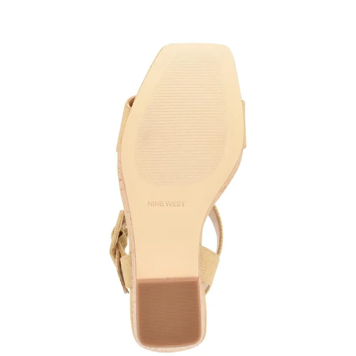 Courts Wedge Sandals Natural Raffia Women Nine West Sandals