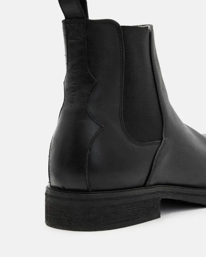 Creed Leather Chelsea Boots Black Men AllSaints Shoes and Boots