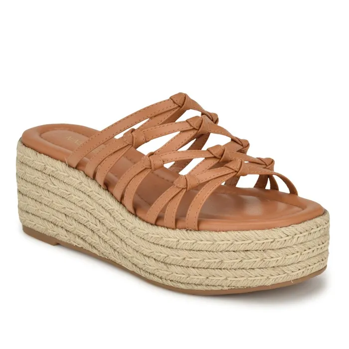Cristy Espadrille Wedge Sandals Light Brown Women Nine West Mid Heels Cristy Espadrille Wedge Sandals Light Brown Women Nine West Mid Heels