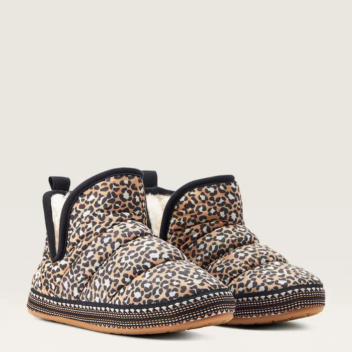 Crius Bootie Slipper Tan Leopard Print Women Ariat Slippers Crius Bootie Slipper Tan Leopard Print Women Ariat Slippers