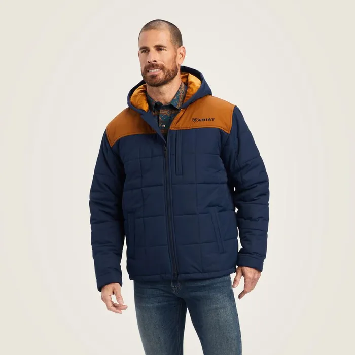Crius Hooded Insulated Jacket Navy Men Ariat Jackets and Vests