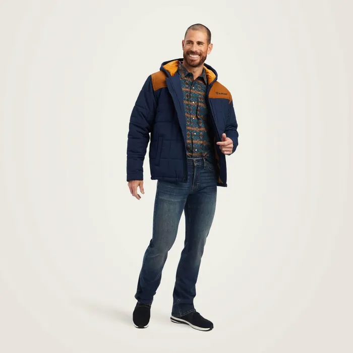 Crius Hooded Insulated Jacket Navy Men Ariat Jackets and Vests Crius Hooded Insulated Jacket Navy Men Ariat Jackets and Vests