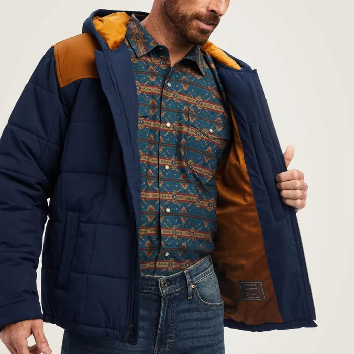 Crius Hooded Insulated Jacket Navy Men Ariat Jackets and Vests Crius Hooded Insulated Jacket Navy Men Ariat Jackets and Vests