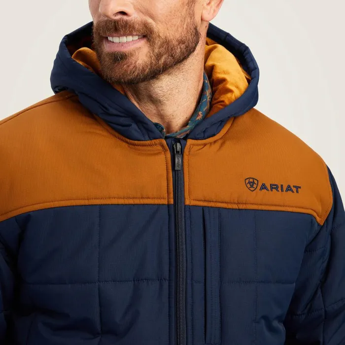 Crius Hooded Insulated Jacket Navy Men Ariat Jackets and Vests Crius Hooded Insulated Jacket Navy Men Ariat Jackets and Vests