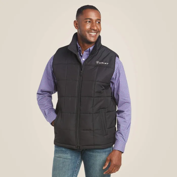 Crius Insulated Vest Black Men Ariat Jackets and Vests