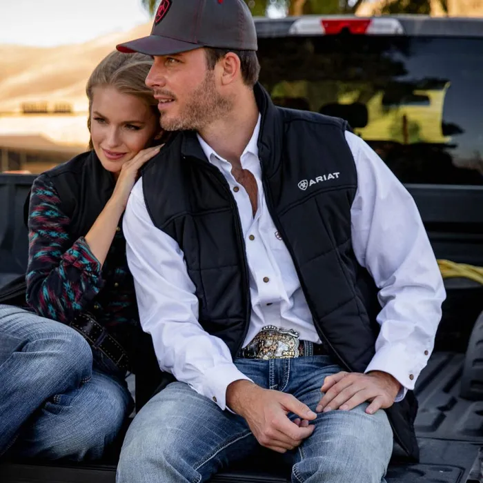 Crius Insulated Vest Black Men Ariat Jackets and Vests Crius Insulated Vest Black Men Ariat Jackets and Vests