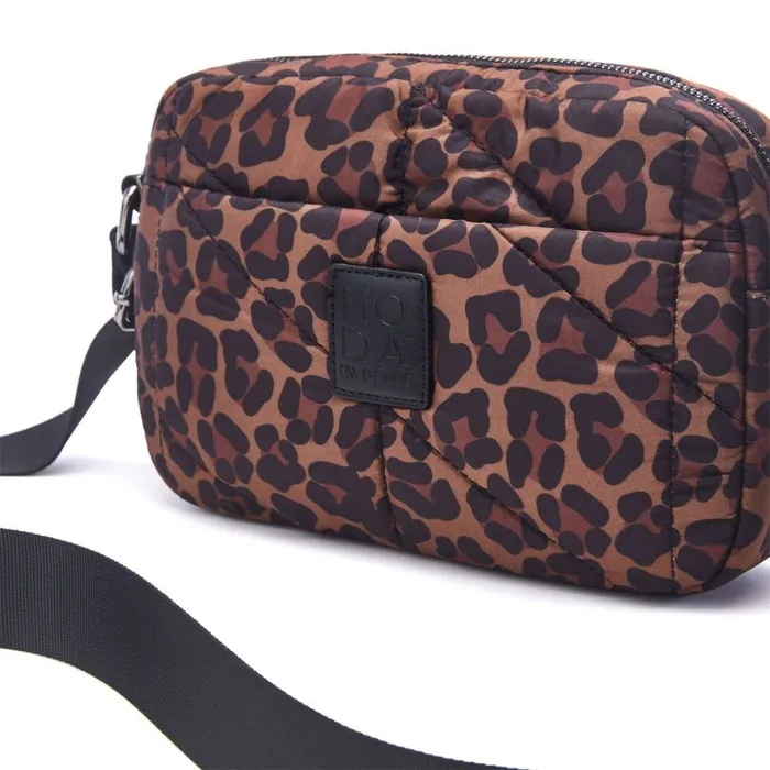 Crossbody Bags Women Moda In Pelle Azani Bag Dark Leopard Nylon